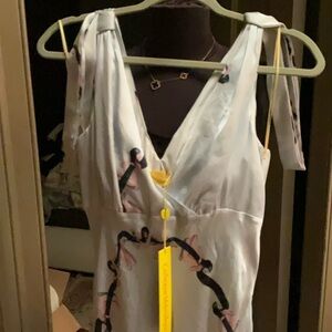 Catherine Malandrino White and Black Maxi Dress
